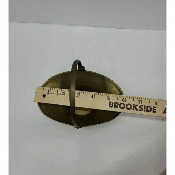 Vintage Brass Basket with Moving Handle Made in India Self Sitter Trinket - Picture 4 of 6